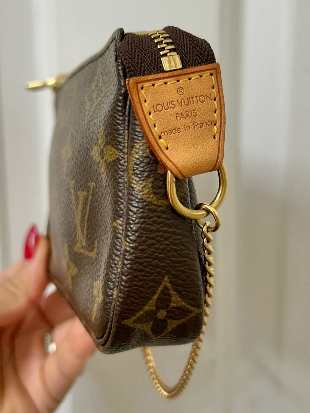 Louis Vuitton Monogram Canvas Mini Pochette in Brown and Gold - Picture 2 of 9
